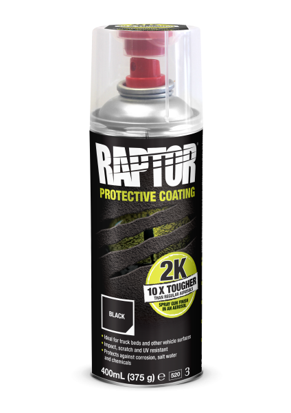 Raptor Lack 2K- Spraydose, Schwarz