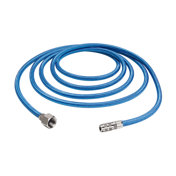 SATA Gewebe-Luftschlauch, 2,5 m lang mit G 1/4" (Innengewinde), Mini-Schnellkupplung