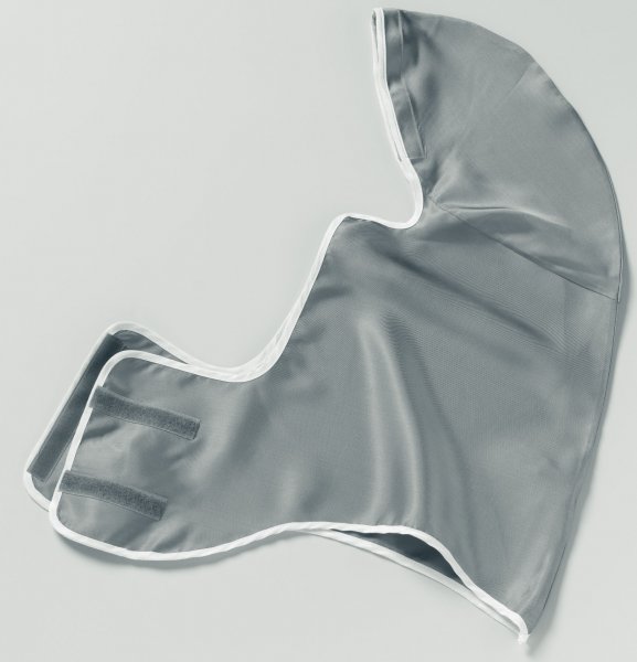 SATA Kopf-Brusttuch, grau über Kalotte
