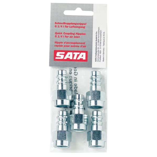 SATA Schnellkupplungsnippel G 1/4" (Innengewinde) (Verpackungseinheit 5 Stück)