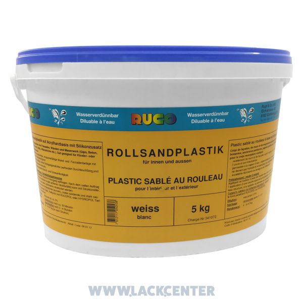 Rollsandplastik weiß