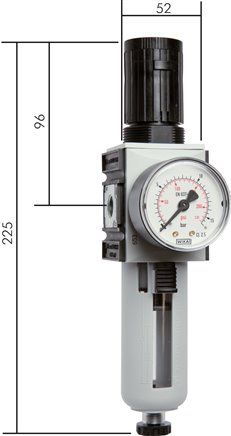 Filterregler, G 1/4", 0,5 - 10 bar, Baureihe 1